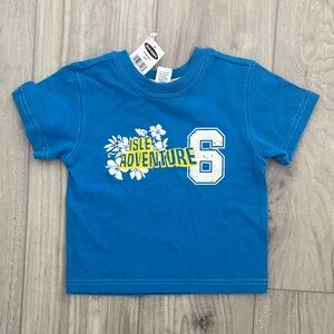 Old Navy Blue Isle Adventure Kids Tee size 12–18 months